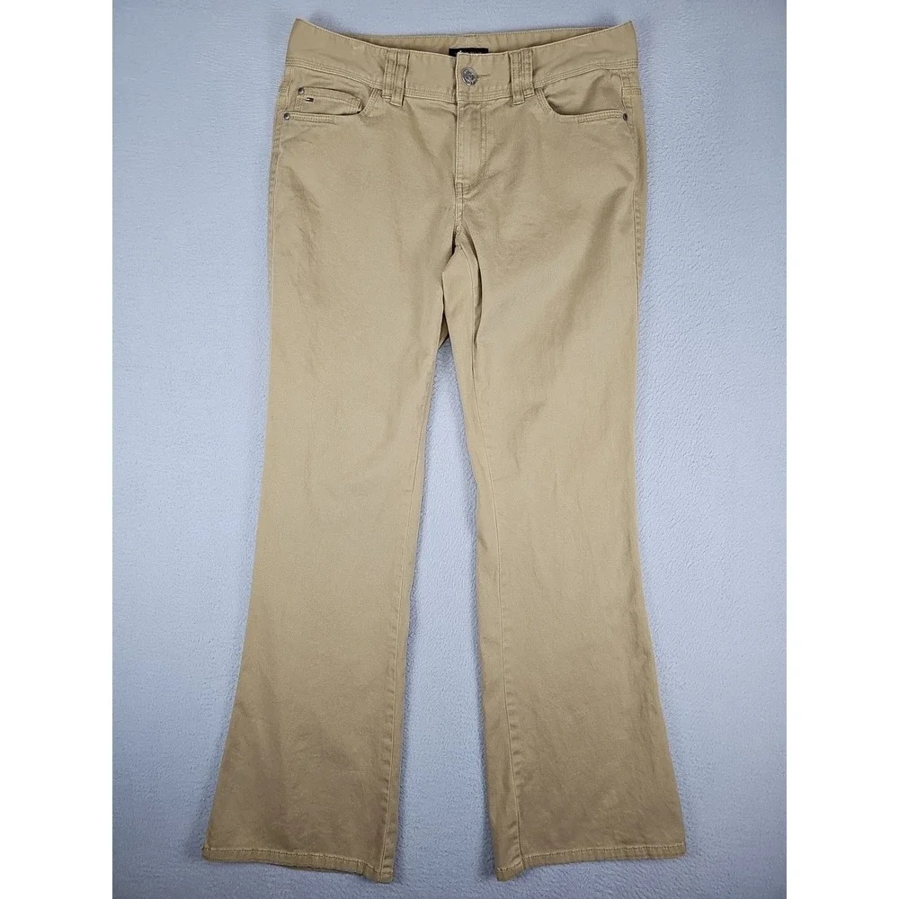 Tommy Hilfiger Pants Women's 8 32x31 Brown 5 Pocket Lightweight Stretch Bootcut